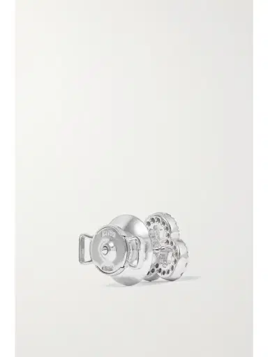 David Morris 18-karat White Gold Diamond Earrings | Thumbnail 4 David Morris 18-karat White Gold Diamond Earrings | Thumbnail 4