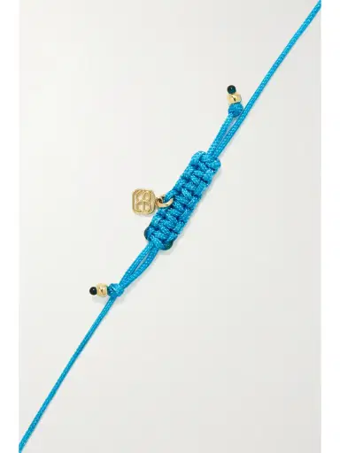 Sydney Evan Evil Eye 14-karat Gold, Cord And Enamel Bracelet | Thumbnail 3 Sydney Evan Evil Eye 14-karat Gold, Cord And Enamel Bracelet | Thumbnail 3