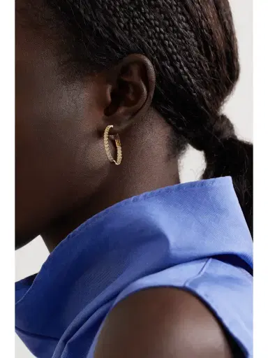 Anita Ko Luna Large 18-karat Gold Diamond Hoop Earrings | Thumbnail 2 Anita Ko Luna Large 18-karat Gold Diamond Hoop Earrings | Thumbnail 2