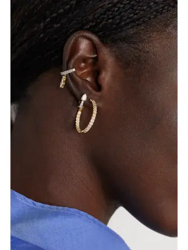 Anita Ko Luna Large 18-karat Gold Diamond Hoop Earrings | Thumbnail 4 Anita Ko Luna Large 18-karat Gold Diamond Hoop Earrings | Thumbnail 4