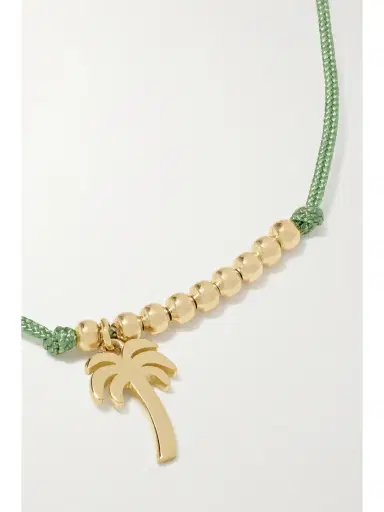 Sydney Evan Palm Tree 14-karat Gold Cord Bracelet | Thumbnail 4
