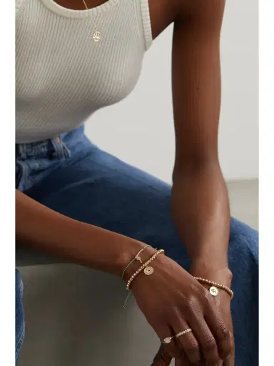 Sydney Evan Palm Tree 14-karat Gold Cord Bracelet | Thumbnail 5