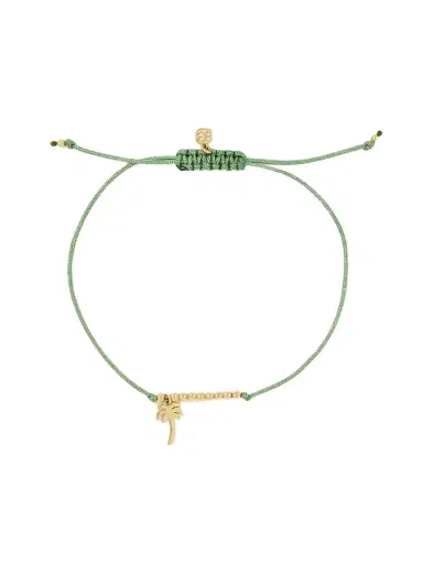 Sydney Evan Palm Tree 14-karat Gold Cord Bracelet | Thumbnail 1