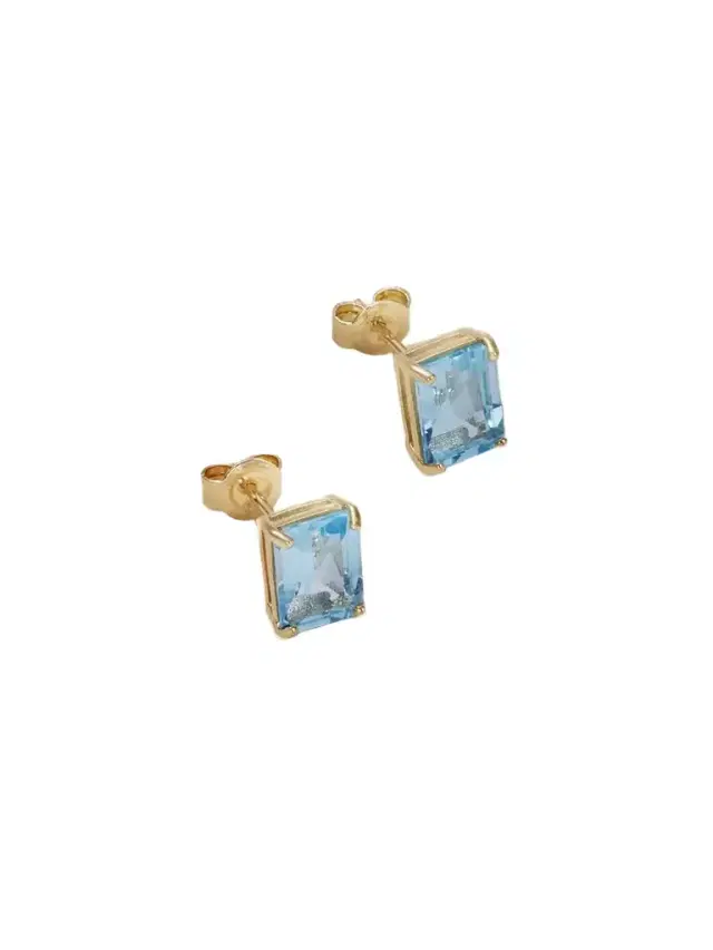 Mateo 14-karat Gold Topaz Earrings