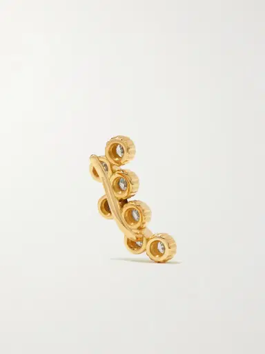 Viltier Clique 18-karat Gold Diamond Single Earring | Thumbnail 3 Viltier Clique 18-karat Gold Diamond Single Earring | Thumbnail 3