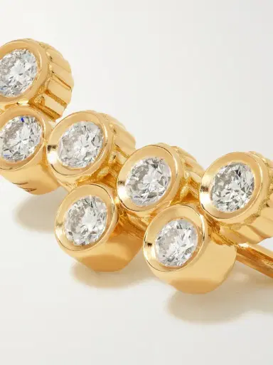 Viltier Clique 18-karat Gold Diamond Single Earring | Thumbnail 4 Viltier Clique 18-karat Gold Diamond Single Earring | Thumbnail 4