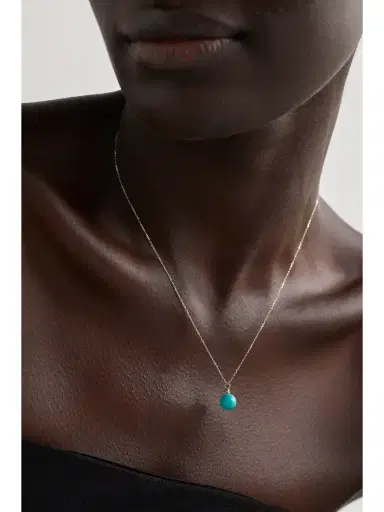 Mateo 14-karat Gold, Turquoise And Diamond Necklace | Thumbnail 2