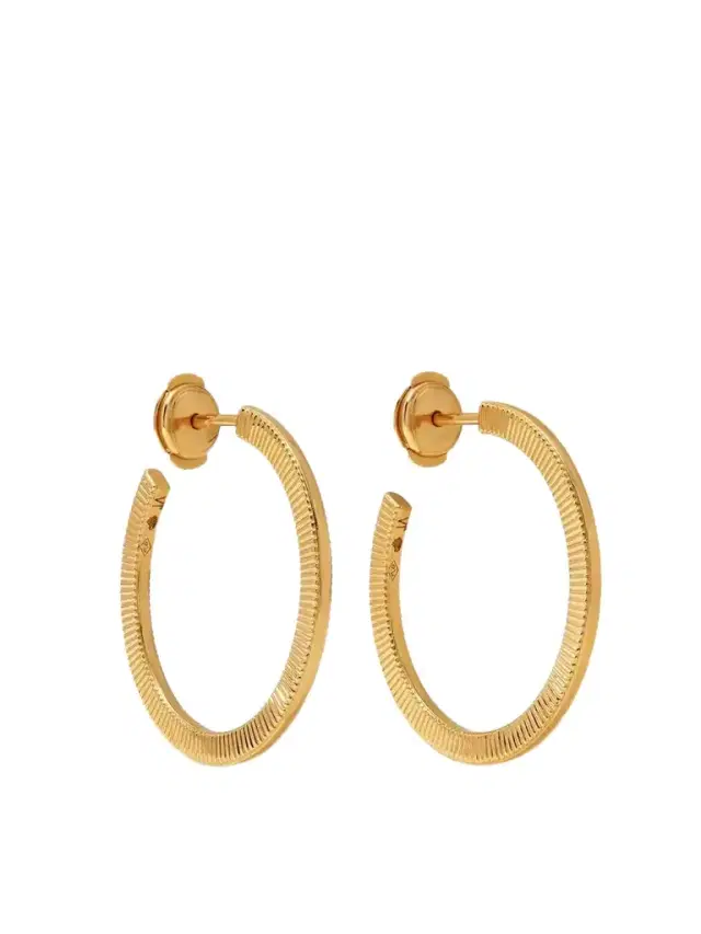 Viltier Rayon Disco 18-karat Gold Hoop Earrings