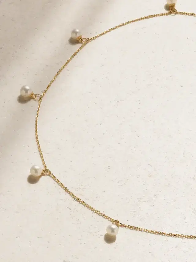 Mateo 14-karat Gold Pearl Necklace
