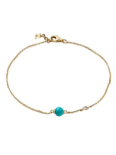 Mateo Dot 14-karat Gold, Turquoise And Diamond Bracelet | Thumbnail 1 Mateo Dot 14-karat Gold, Turquoise And Diamond Bracelet | Thumbnail 1