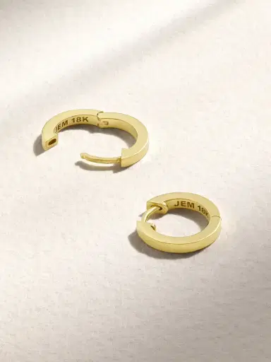 Jennifer Meyer Small Huggies 18-karat Gold Hoop Earrings | Thumbnail 3 Jennifer Meyer Small Huggies 18-karat Gold Hoop Earrings | Thumbnail 3