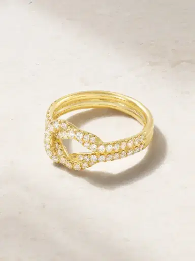 Anita Ko Knot 18-karat Gold Diamond Ring | Thumbnail 2