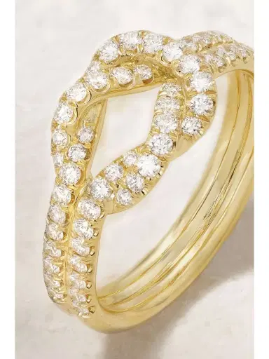 Anita Ko Knot 18-karat Gold Diamond Ring | Thumbnail 5