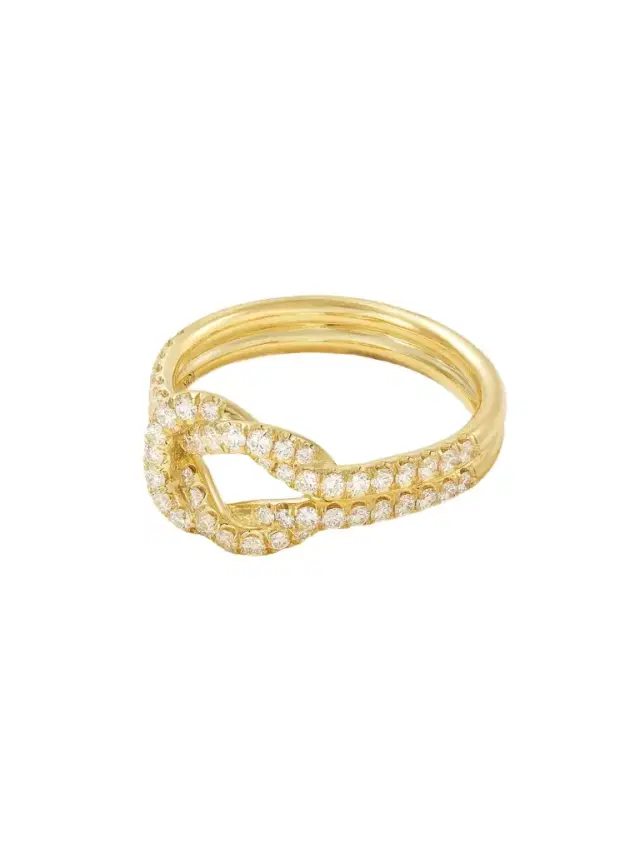 Anita Ko Knot 18-karat Gold Diamond Ring