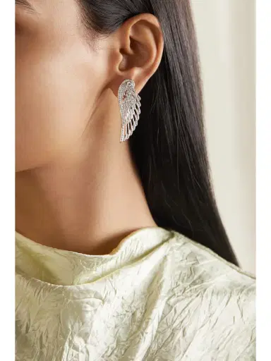 Garrard Wings Embrace 18-karat White Gold Diamond Earrings | Thumbnail 2