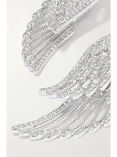 Garrard Wings Embrace 18-karat White Gold Diamond Earrings | Thumbnail 4