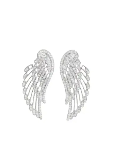 Garrard Wings Embrace 18-karat White Gold Diamond Earrings | Thumbnail 1