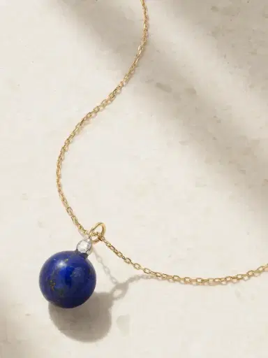 Mateo 14-karat Gold, Lapis Lazuli And Diamond Necklace | Thumbnail 1 Mateo 14-karat Gold, Lapis Lazuli And Diamond Necklace | Thumbnail 1