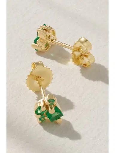 Suzanne Kalan 18-karat Gold Emerald Earrings | Thumbnail 3