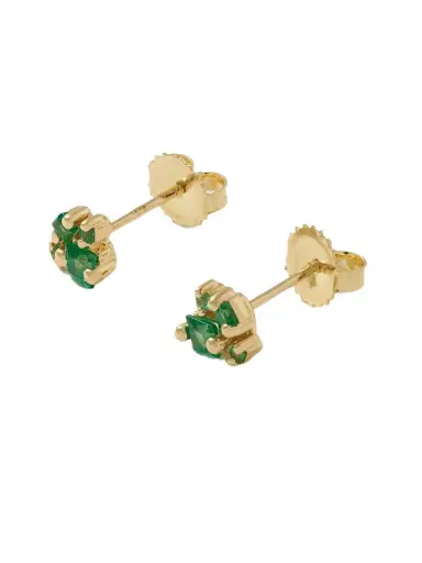 Suzanne Kalan 18-karat Gold Emerald Earrings | Thumbnail 1