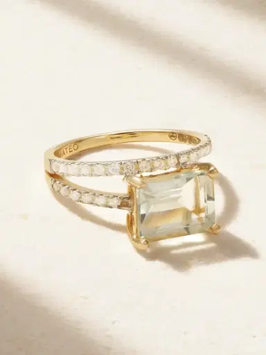 Mateo Point Of Focus 14-karat Gold, Amethyst And Diamond Ring | Thumbnail 1 Mateo Point Of Focus 14-karat Gold, Amethyst And Diamond Ring | Thumbnail 1