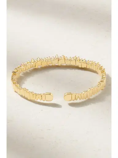 Suzanne Kalan 18-karat Gold Sapphire Cuff | Thumbnail 3