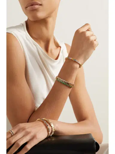 Suzanne Kalan 18-karat Gold Sapphire Cuff | Thumbnail 5