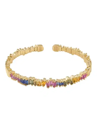 Suzanne Kalan 18-karat Gold Sapphire Cuff | Thumbnail 1