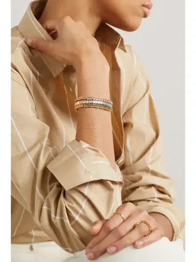 Suzanne Kalan 18-karat Rose Gold Diamond Bangle | Thumbnail 5