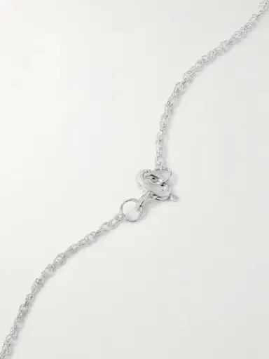 Bleue Burnham + Net Sustain Mini Bamboo Recycled Sterling Silver Laboratory-grown Sapphire Necklace | Thumbnail 3
