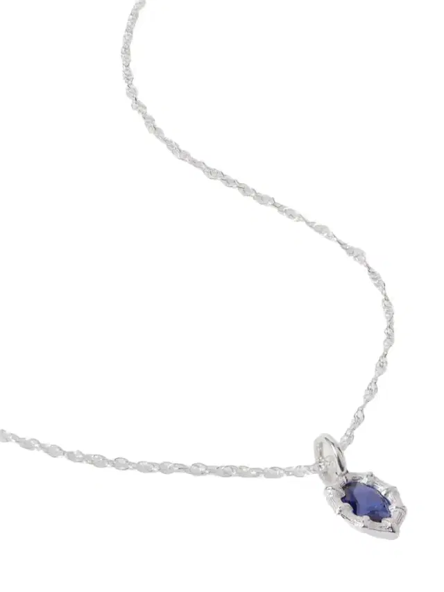 + Net Sustain Mini Bamboo Recycled Sterling Silver Laboratory-grown Sapphire Necklace