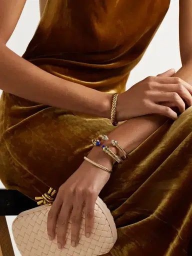 David Yurman Sculpted Cable 18-karat Gold Diamond Bangle | Thumbnail 5 David Yurman Sculpted Cable 18-karat Gold Diamond Bangle | Thumbnail 5