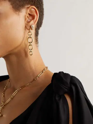 David Yurman Dy Mercer™ 18-karat Gold Diamond Earrings | Thumbnail 4