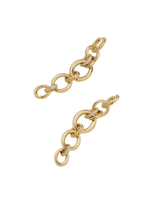 David Yurman Dy Mercer™ 18-karat Gold Diamond Earrings