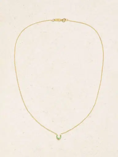 Jennifer Meyer Mini Horseshoe 18-karat Gold Emerald Necklace | Thumbnail 4 Jennifer Meyer Mini Horseshoe 18-karat Gold Emerald Necklace | Thumbnail 4