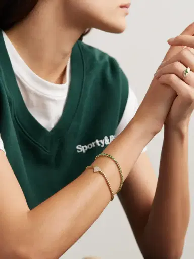 Jennifer Meyer 18-karat Gold Emerald Tennis Bracelet | Thumbnail 4