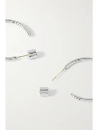 Jennifer Fisher Mini Thread Silver-plated Hoop Earrings | Thumbnail 3 Jennifer Fisher Mini Thread Silver-plated Hoop Earrings | Thumbnail 3