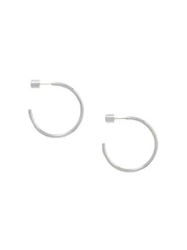 Jennifer Fisher Mini Thread Silver-plated Hoop Earrings | Thumbnail 1 Jennifer Fisher Mini Thread Silver-plated Hoop Earrings | Thumbnail 1