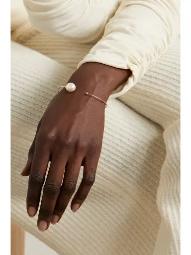 Mizuki 14-karat Gold, Pearl And Diamond Cuff | Thumbnail 2 Mizuki 14-karat Gold, Pearl And Diamond Cuff | Thumbnail 2