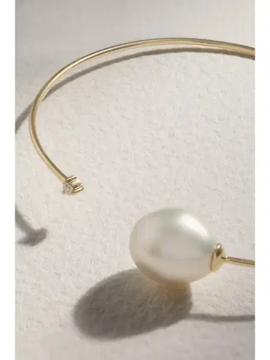 Mizuki 14-karat Gold, Pearl And Diamond Cuff | Thumbnail 3 Mizuki 14-karat Gold, Pearl And Diamond Cuff | Thumbnail 3