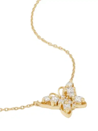 Suzanne Kalan Mini Butterfly 18-karat Gold Diamond Necklace | Thumbnail 1
