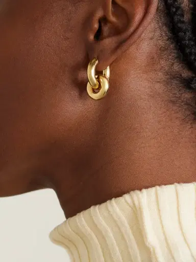 LIÉ STUDIO The Esther Gold-plated Hoop Earrings | Thumbnail 2 LIÉ STUDIO The Esther Gold-plated Hoop Earrings | Thumbnail 2