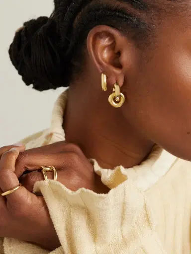 LIÉ STUDIO The Esther Gold-plated Hoop Earrings | Thumbnail 5 LIÉ STUDIO The Esther Gold-plated Hoop Earrings | Thumbnail 5