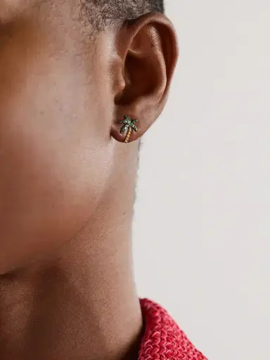 Yvonne Léon 18-karat Gold Tsavorite Earring | Thumbnail 2 Yvonne Léon 18-karat Gold Tsavorite Earring | Thumbnail 2