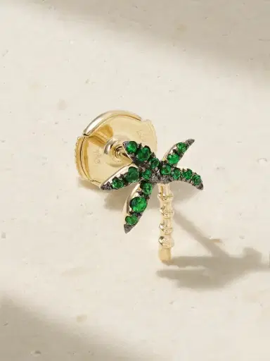 Yvonne Léon 18-karat Gold Tsavorite Earring | Thumbnail 1 Yvonne Léon 18-karat Gold Tsavorite Earring | Thumbnail 1