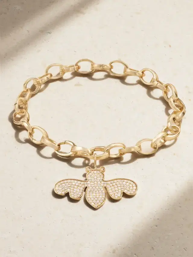 Bee 14-karat Gold Diamond Bracelet