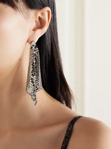 Rabanne Pixel Flow Silver-tone Earrings | Thumbnail 2 Rabanne Pixel Flow Silver-tone Earrings | Thumbnail 2