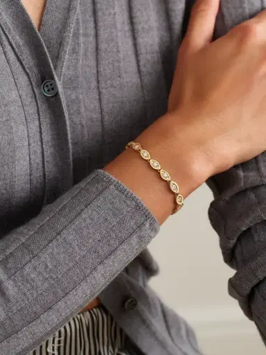 Sydney Evan Evil Eye 14-karat Gold Diamond Bracelet | Thumbnail 2 Sydney Evan Evil Eye 14-karat Gold Diamond Bracelet | Thumbnail 2