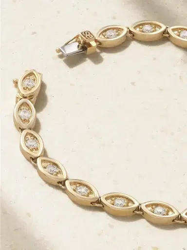 Sydney Evan Evil Eye 14-karat Gold Diamond Bracelet | Thumbnail 3 Sydney Evan Evil Eye 14-karat Gold Diamond Bracelet | Thumbnail 3