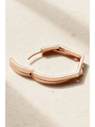 Repossi Antifer Medium 18-karat Rose Gold Diamond Single Hoop Earring | Thumbnail 3